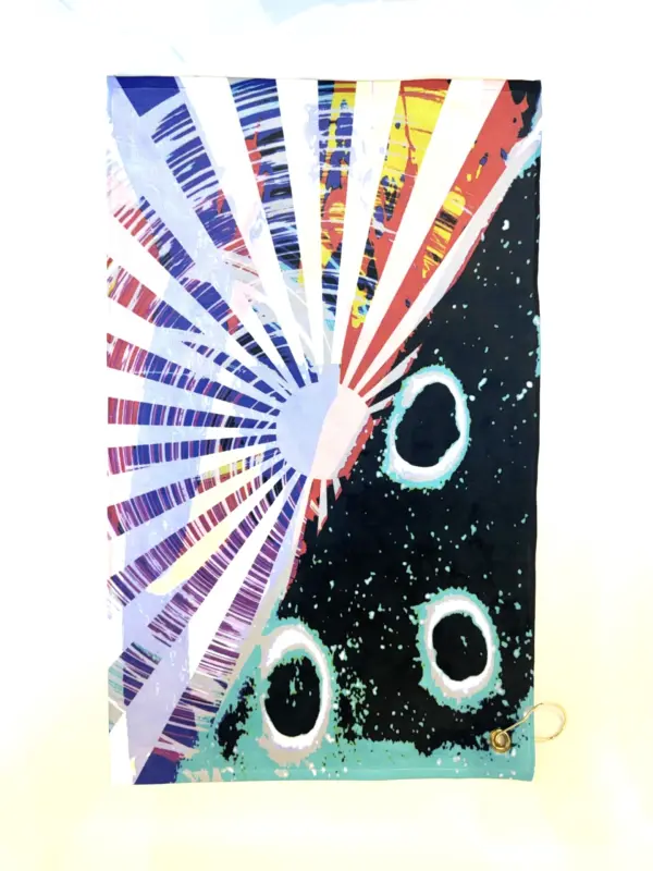 Gym/Golf Towel with a design of outerspace